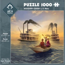 Art & Meeple – Puzzle Mississippi Queen - 1000 Pièces