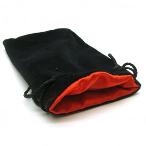 Bourse Velour Noir / Satin Rouge (12,7cm X 20,32cm) 1 Bourse Velour Noir / Satin Rouge (12,7cm X 20,32cm)