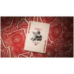 Cartes Bicycle Theory 11 - Obey Rouge -Boutique De Jeux cartes bicycle theory 11 obey rouge 1