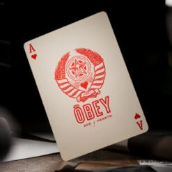 Cartes Bicycle Theory 11 - Obey Rouge -Boutique De Jeux cartes bicycle theory 11 obey rouge 2