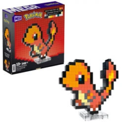 Pixel Art 3D Pokemon - Salamèche -Boutique De Jeux pixel art 3d pokemon salameche 1