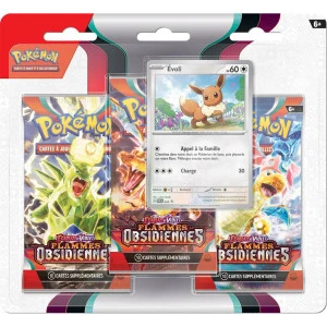 Pokemon EV03 : Flammes Obsidiennes - Pack 3 Boosters 1 Pokemon EV03 : Flammes Obsidiennes - Pack 3 Boosters