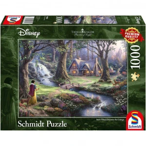 Puzzle Disney Kinkade - La Chaumière De Blanche Neige - 1000 Pièces 1 Puzzle Disney Kinkade - La Chaumière De Blanche Neige - 1000 Pièces