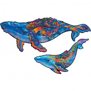 Puzzle En Bois - Baleines Taille S 2 Puzzle En Bois - Baleines Taille S – Image 2