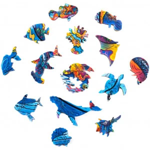 Puzzle En Bois - Baleines Taille S 3 Puzzle En Bois - Baleines Taille S – Image 3