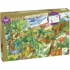 Puzzle Observation - Dinosaures (+ Livret) - 100 Pièces