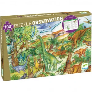 Puzzle Observation - Dinosaures (+ Livret) - 100 Pièces 1 Puzzle Observation - Dinosaures (+ Livret) - 100 Pièces