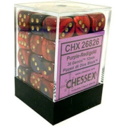 Set De 36 Dés 6 Gemini Violet Et Rouge (Chessex 26826) -Boutique De Jeux set 36 d6 gemini violet rouge chx26826 1