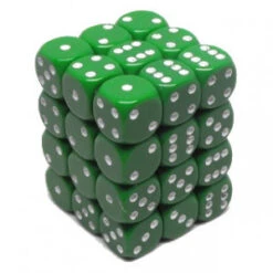 Set De 36 Dés 6 Opaque - Vert (Chessex 25805)