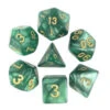 Set De 7 Dés Multiformat - Vert Et Chiffre Doré 2 Set De 7 Dés Multiformat - Vert Et Chiffre Doré -Boutique De Jeux set de 7 des multiformat vert et chiffre dore