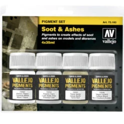 Vallejo - Pigment Set : Suie Et Cendres (Soot & Ashes)