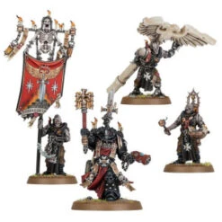 Warhammer 40K : Black Templars - Chaplain Grimaldus & Retinue -Boutique De Jeux warhammer 40k black templars chaplain grimaldus retinue 1